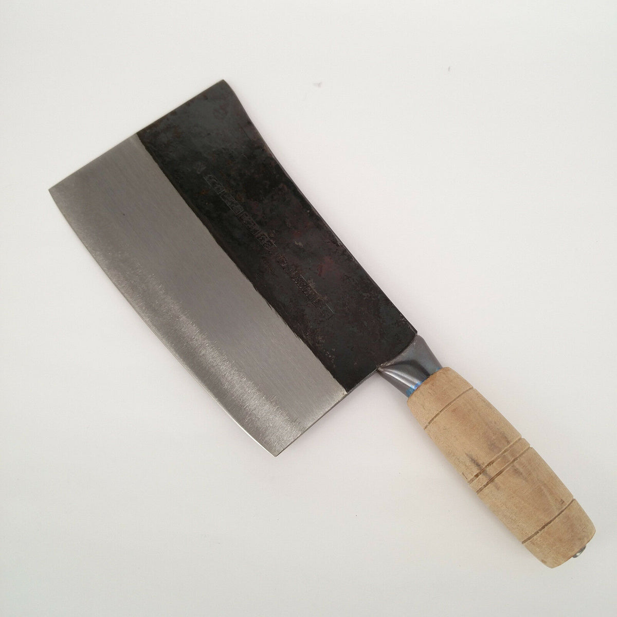 KITCHEN KNIFE CHOPPER CHINESE CLEVER 7 D2 K110 STABILIZED BLACK HORNBEAM  PABIS