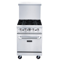 DCR24-4B 24″ Gas Range with Four (4) Open Burners